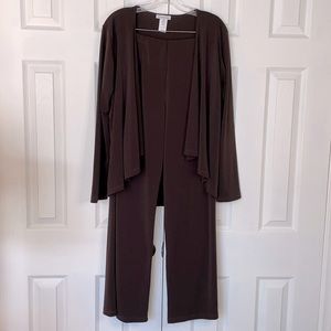 Brown 2-pc Travel Knit Set - Bleeker & McDougal